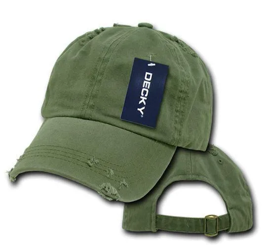 1 Dozen Decky Vintage Frayed Washed Vintage Polo Dad Hats Caps 6 Panel Wholesale
