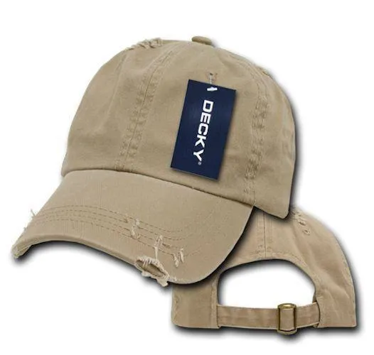 1 Dozen Decky Vintage Frayed Washed Vintage Polo Dad Hats Caps 6 Panel Wholesale