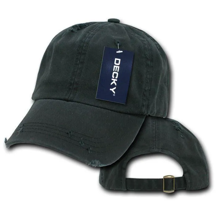 1 Dozen Decky Vintage Frayed Washed Vintage Polo Dad Hats Caps 6 Panel Wholesale