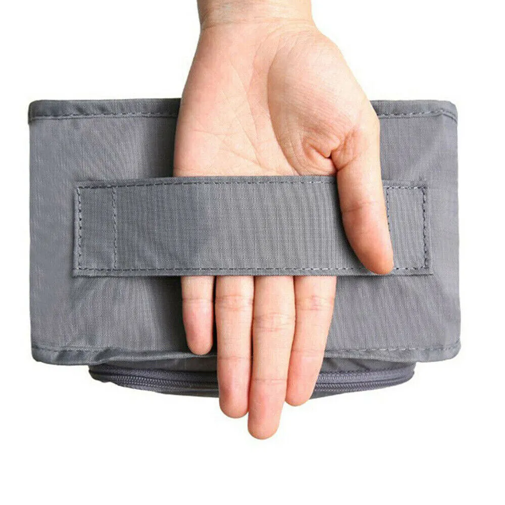 2Pcs Travel Shoe Bag Water-Resistant Shoe Pouch Portable Clothing Storage Bag Grey