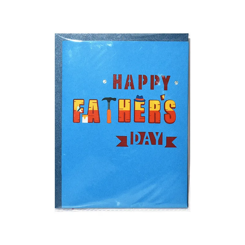 3D Pop Up Card Happy Father's Day Greeting Card Gift for Dad