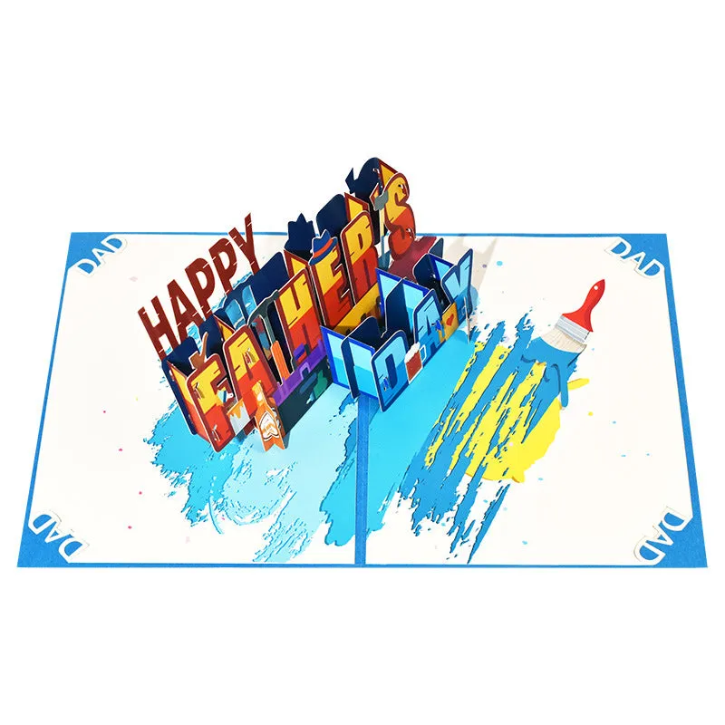 3D Pop Up Card Happy Father's Day Greeting Card Gift for Dad