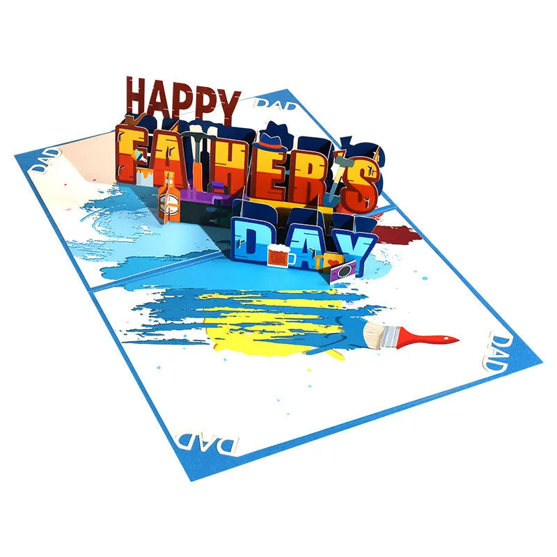 3D Pop Up Card Happy Father's Day Greeting Card Gift for Dad