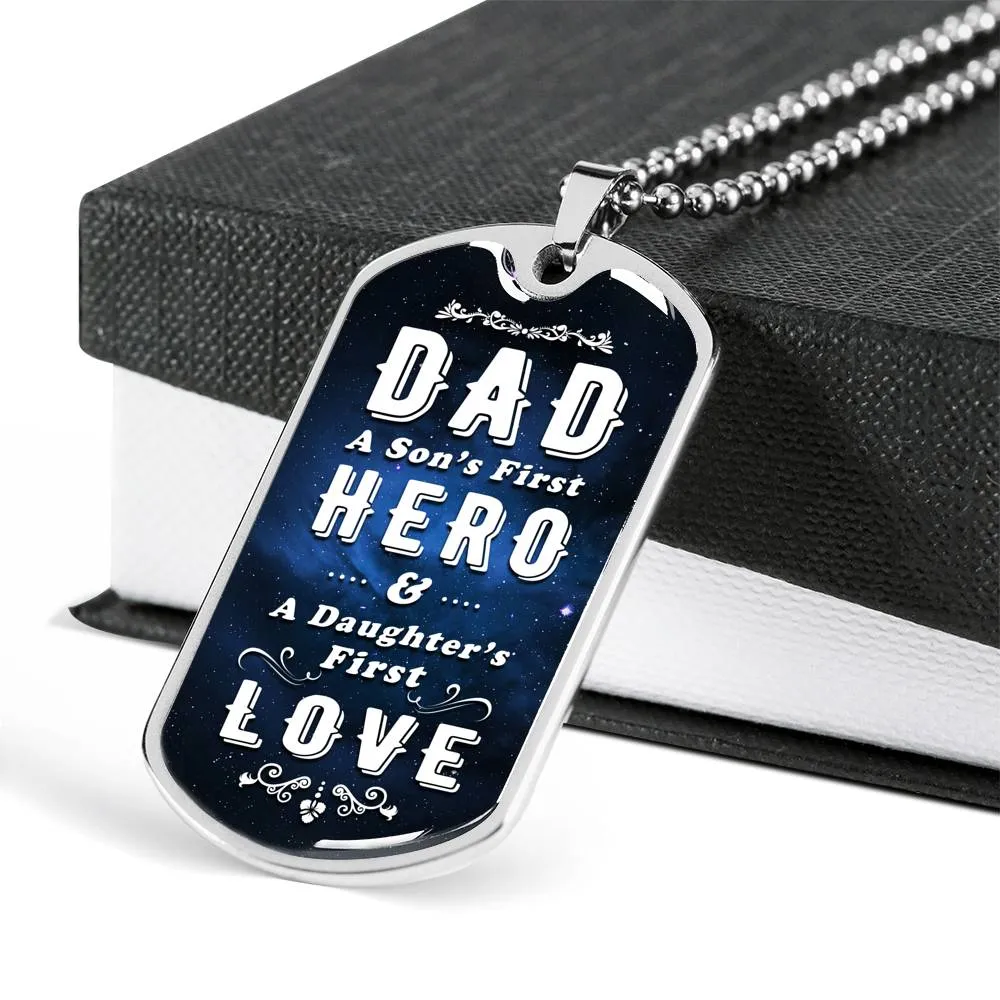 A Dad's First Dog Tag Necklace