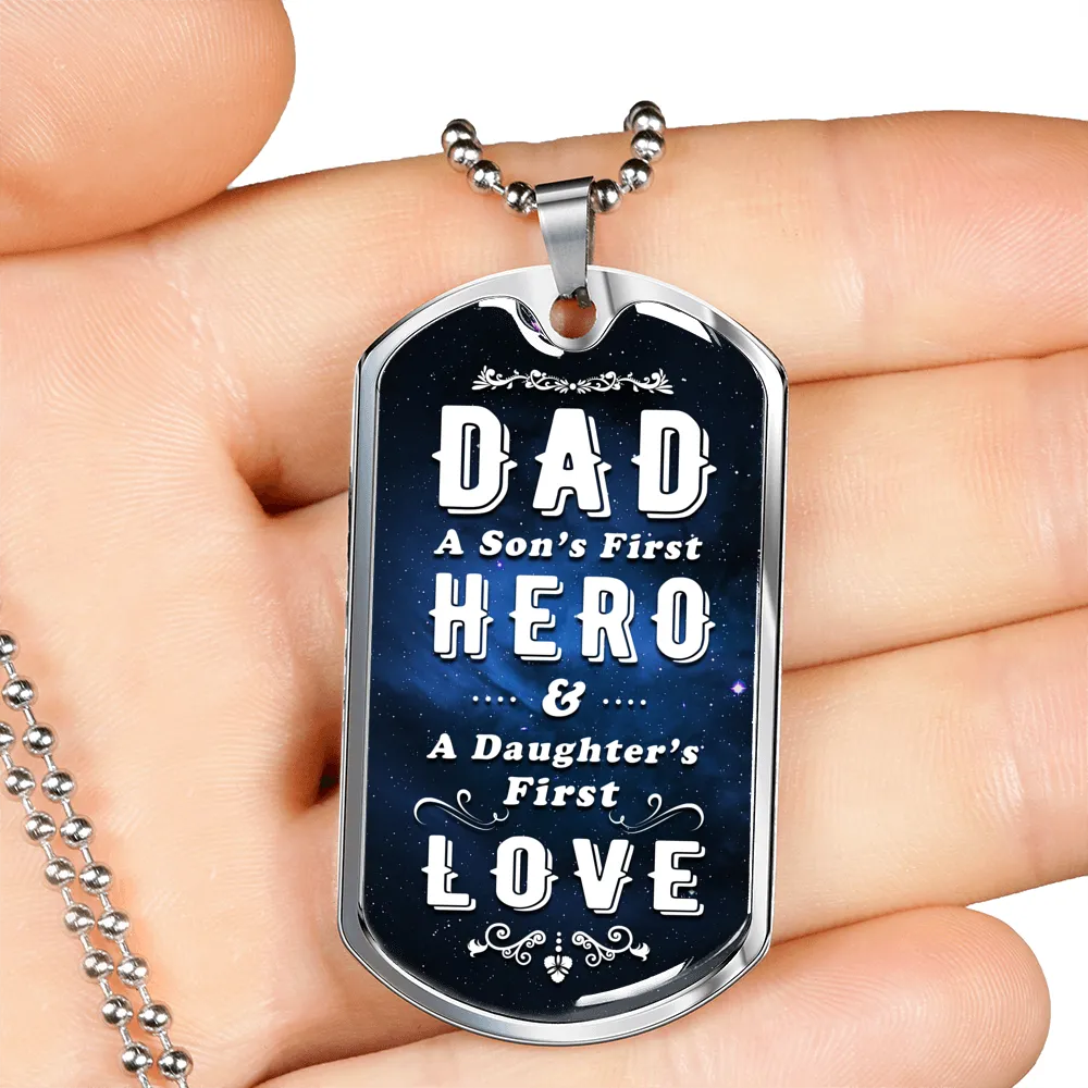 A Dad's First Dog Tag Necklace