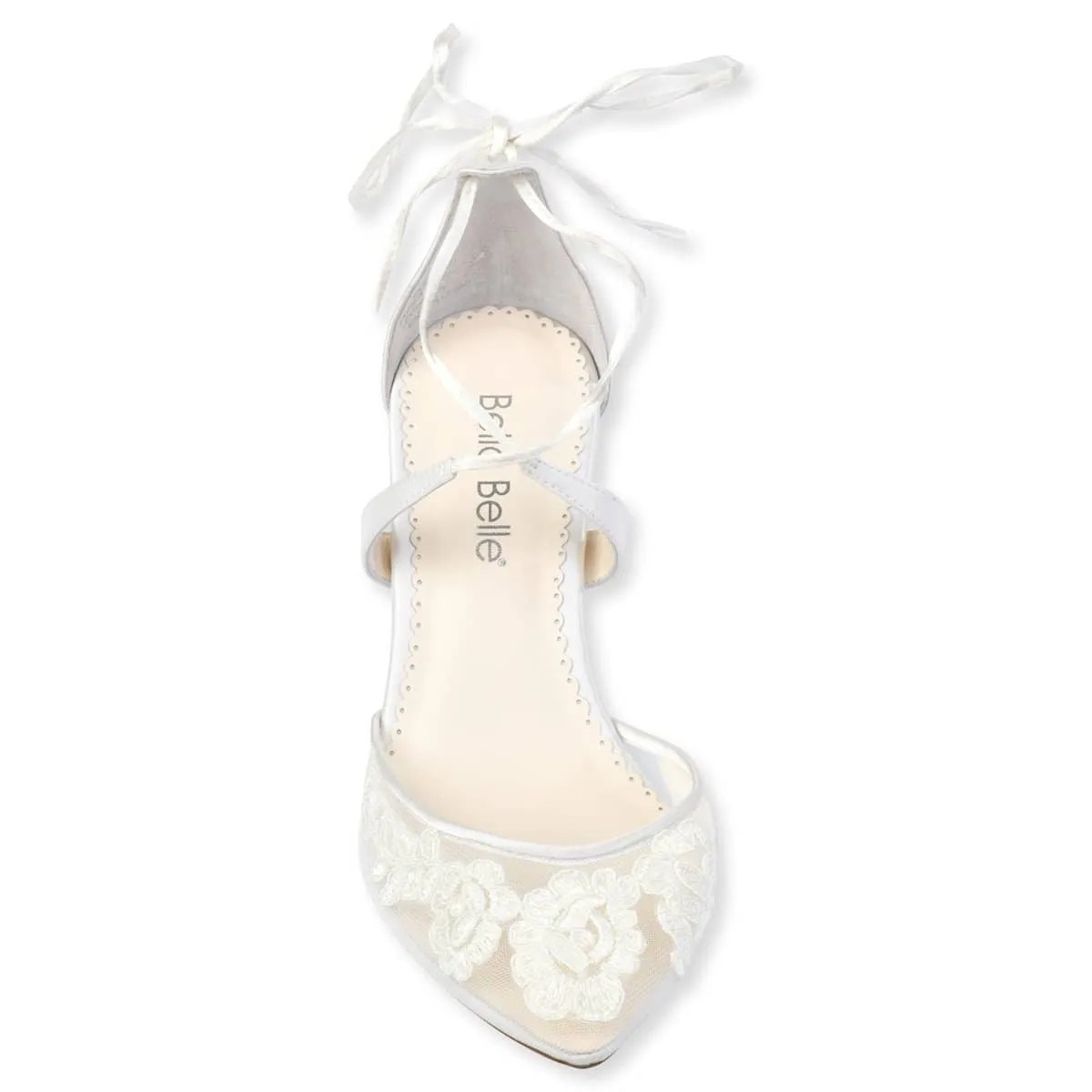Abigail Lace Wedding Heels in Ivory