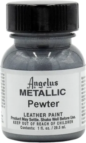 Acrylic Leather Paint Pewter 1Oz