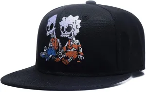 Adjustable Snapback Hat for Men Women,Unisex Hip Hop Baseball Cap Flat Bill Brim Dad Hats