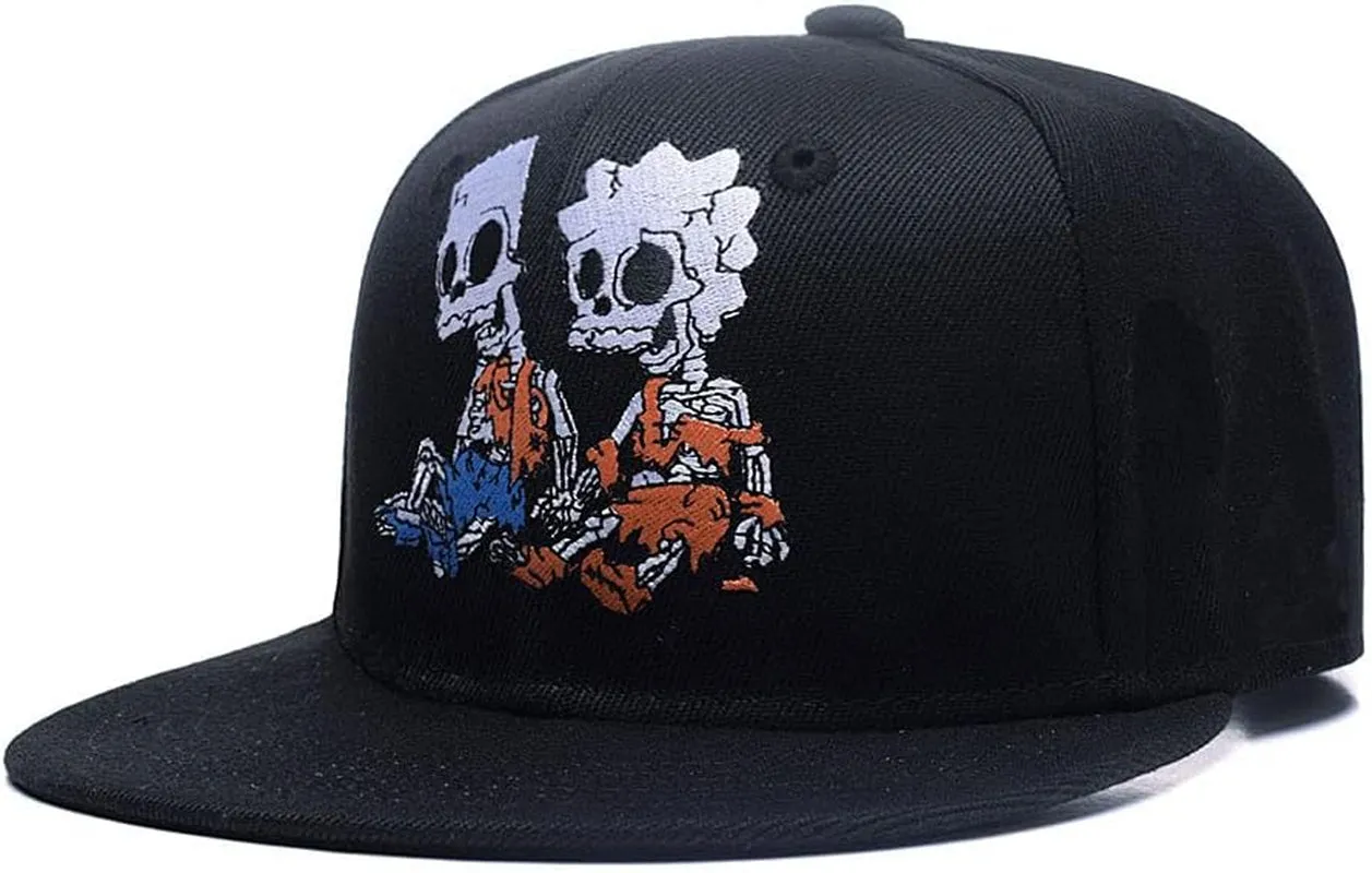 Adjustable Snapback Hat for Men Women,Unisex Hip Hop Baseball Cap Flat Bill Brim Dad Hats
