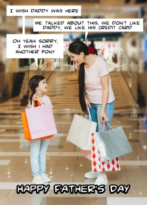 Another Pony Funny Father's Day Card