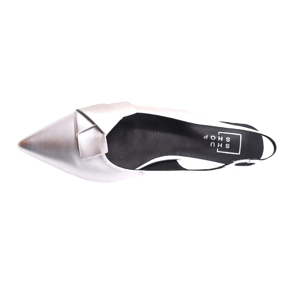 Audrey Metallic Slingback Flats