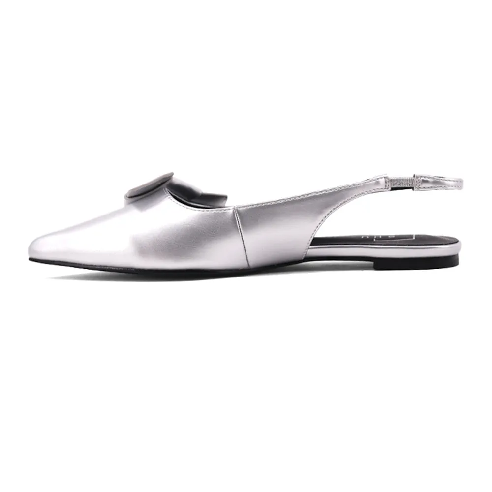 Audrey Metallic Slingback Flats