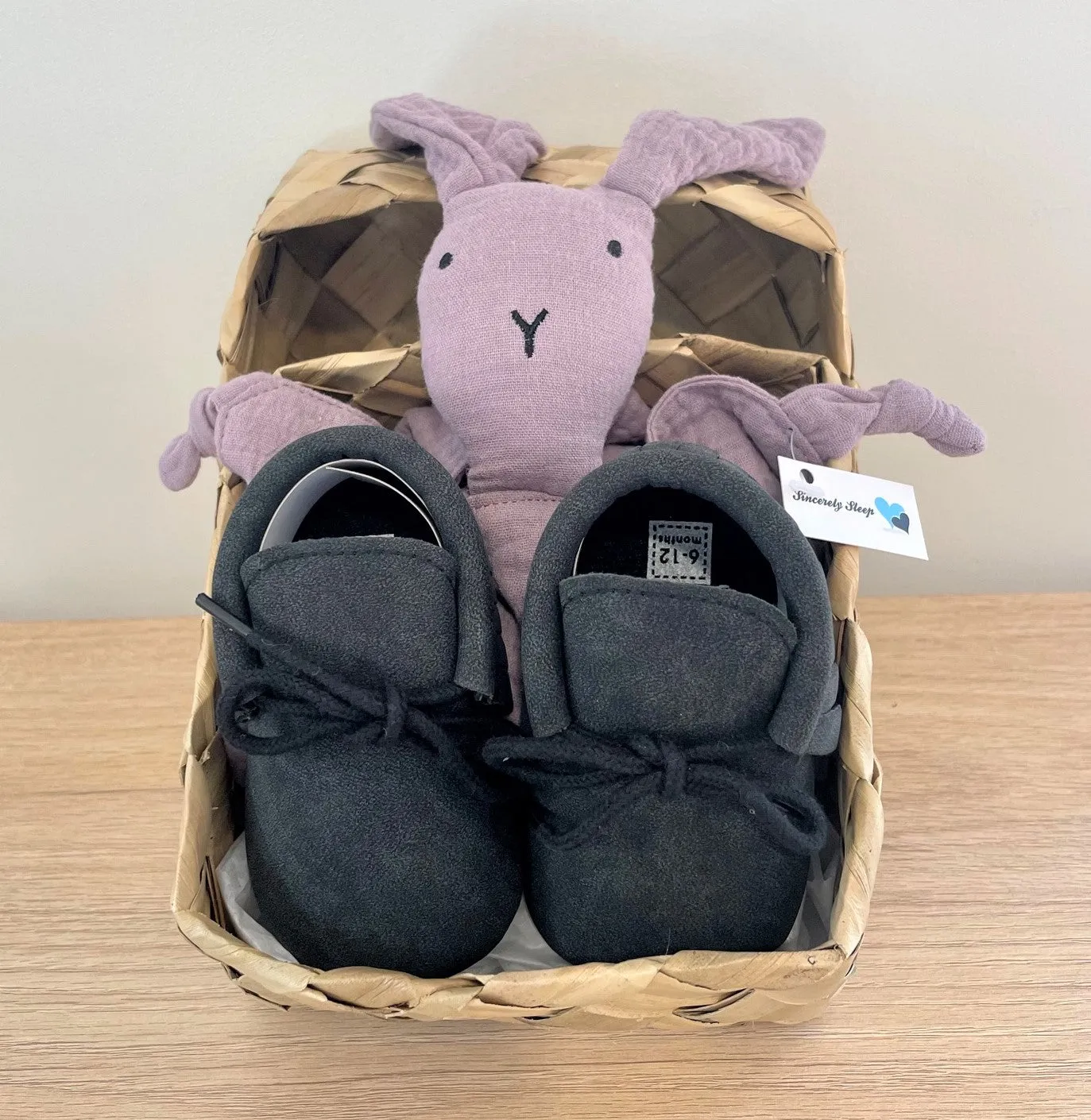 Baby's First Shoes & Cuddly Bunny