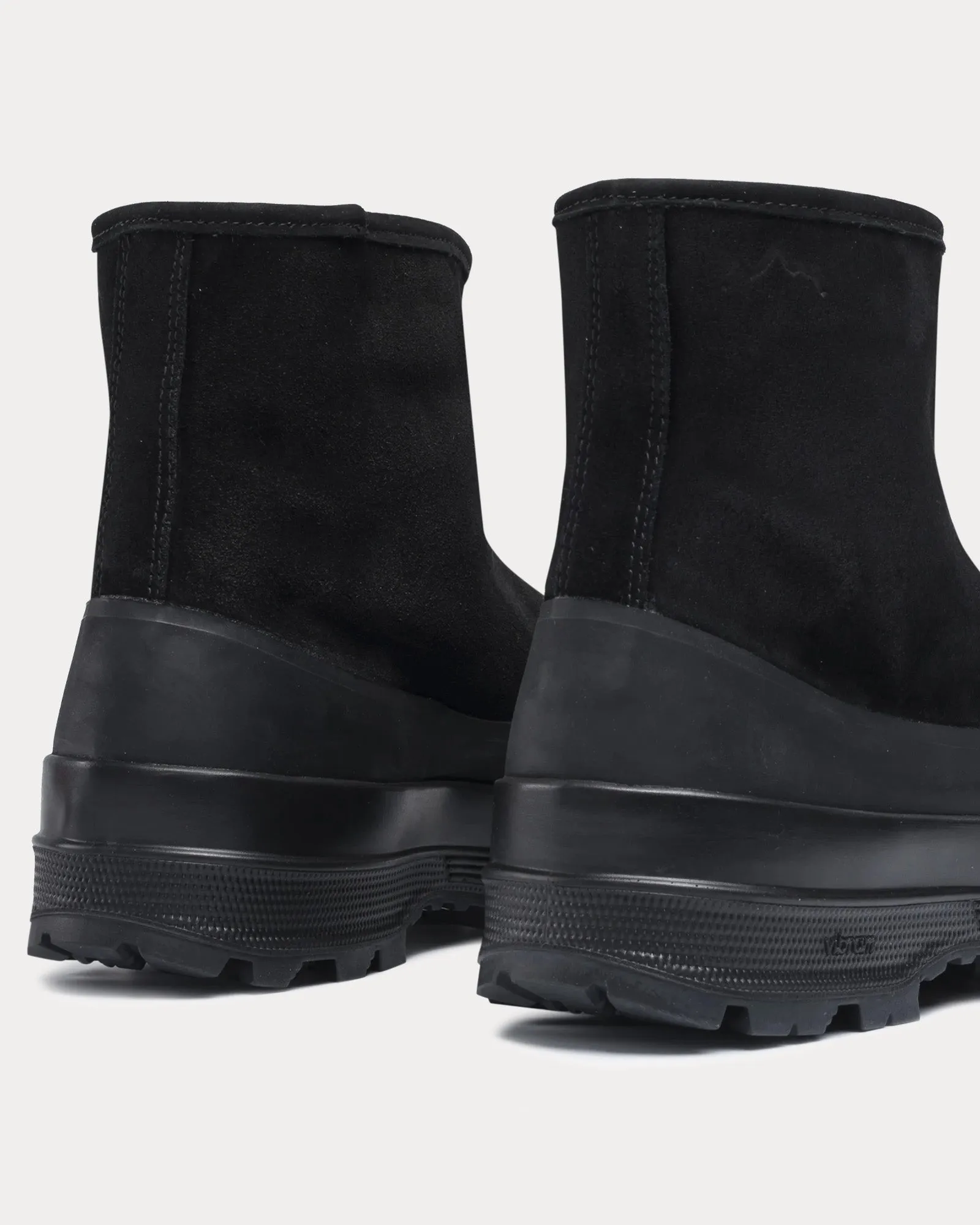 Badia Shearling & Suede Black Boots