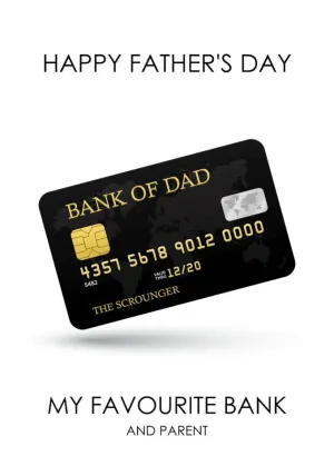 Bank Of Dad Funny Father's Day Card