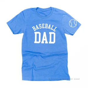Baseball Dad - Baseball Detail on Sleeve - Unisex Tee
