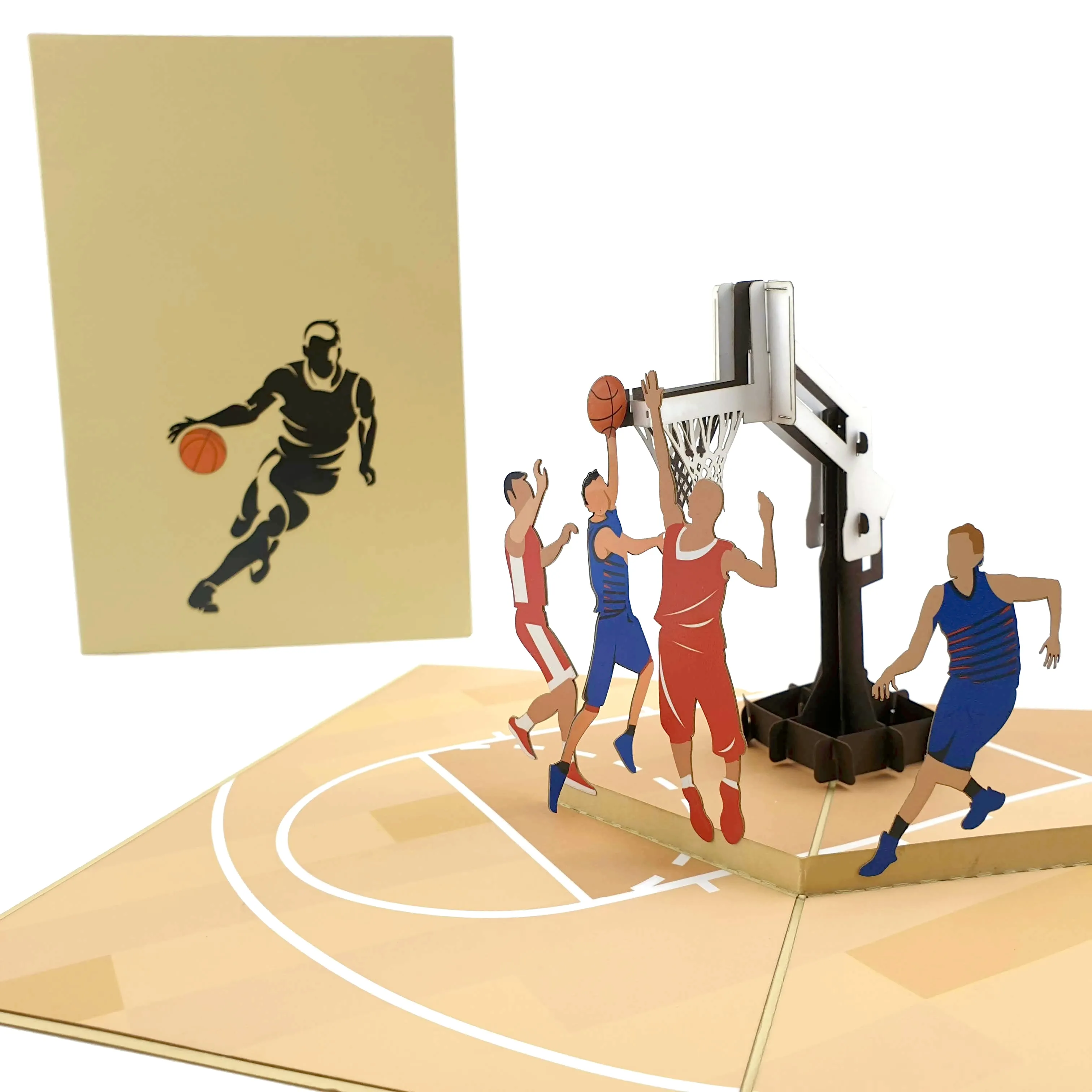 Basketball Team Pop-Up Card