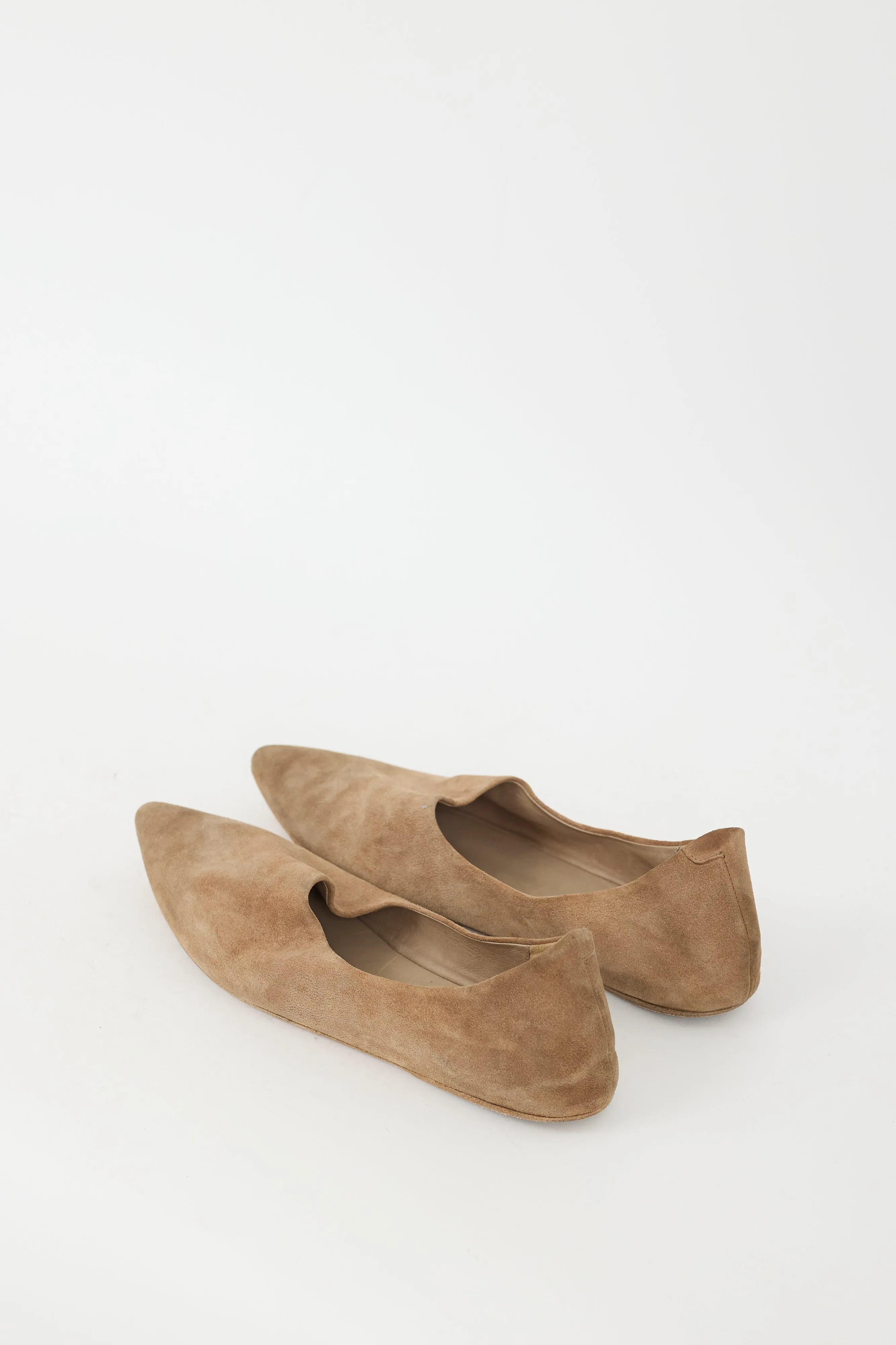 Beige Suede Coltellaccio Flat