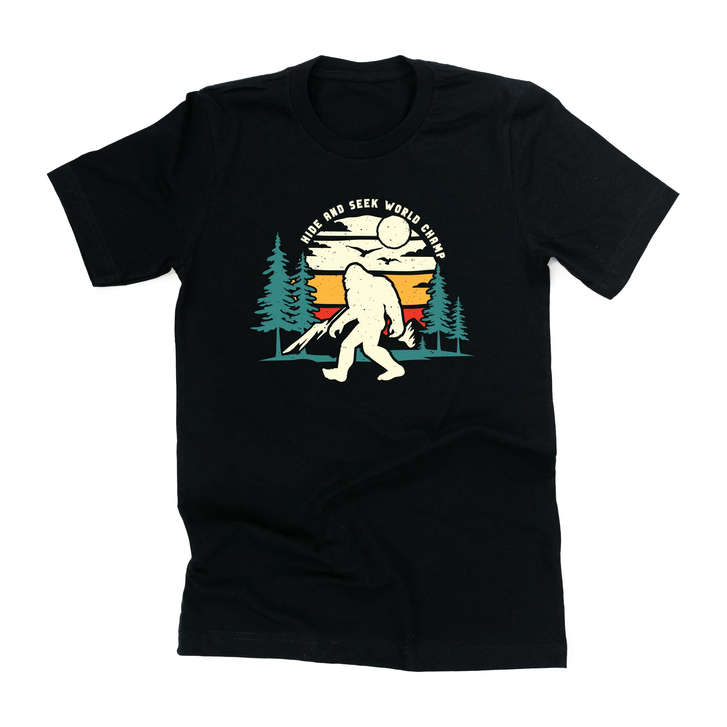 Big Foot - Hide and Seek World Champ - BLACK Unisex Tee