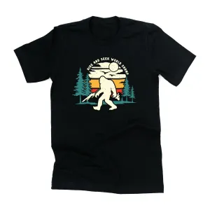 Big Foot - Hide and Seek World Champ - BLACK Unisex Tee