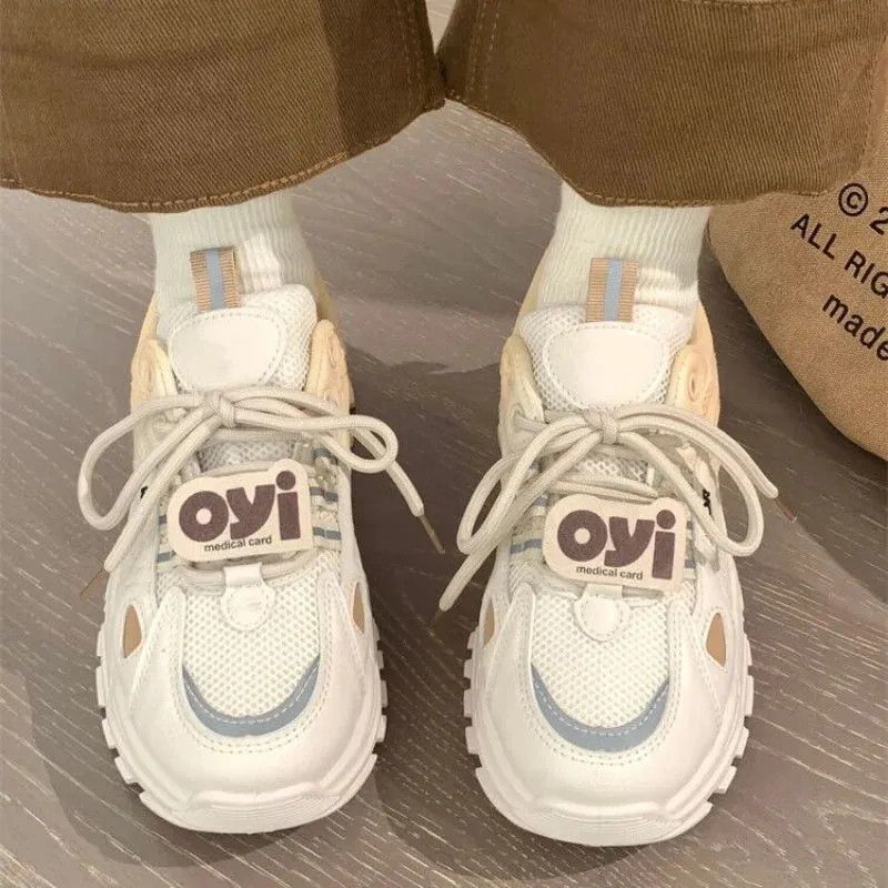 binfenxie  -  Women Sneakers Fashion Mesh Sport Shoes Autumn Casual Comfortable Thick Sole White Female Platform Dad Shoes Zapatillas Mujer