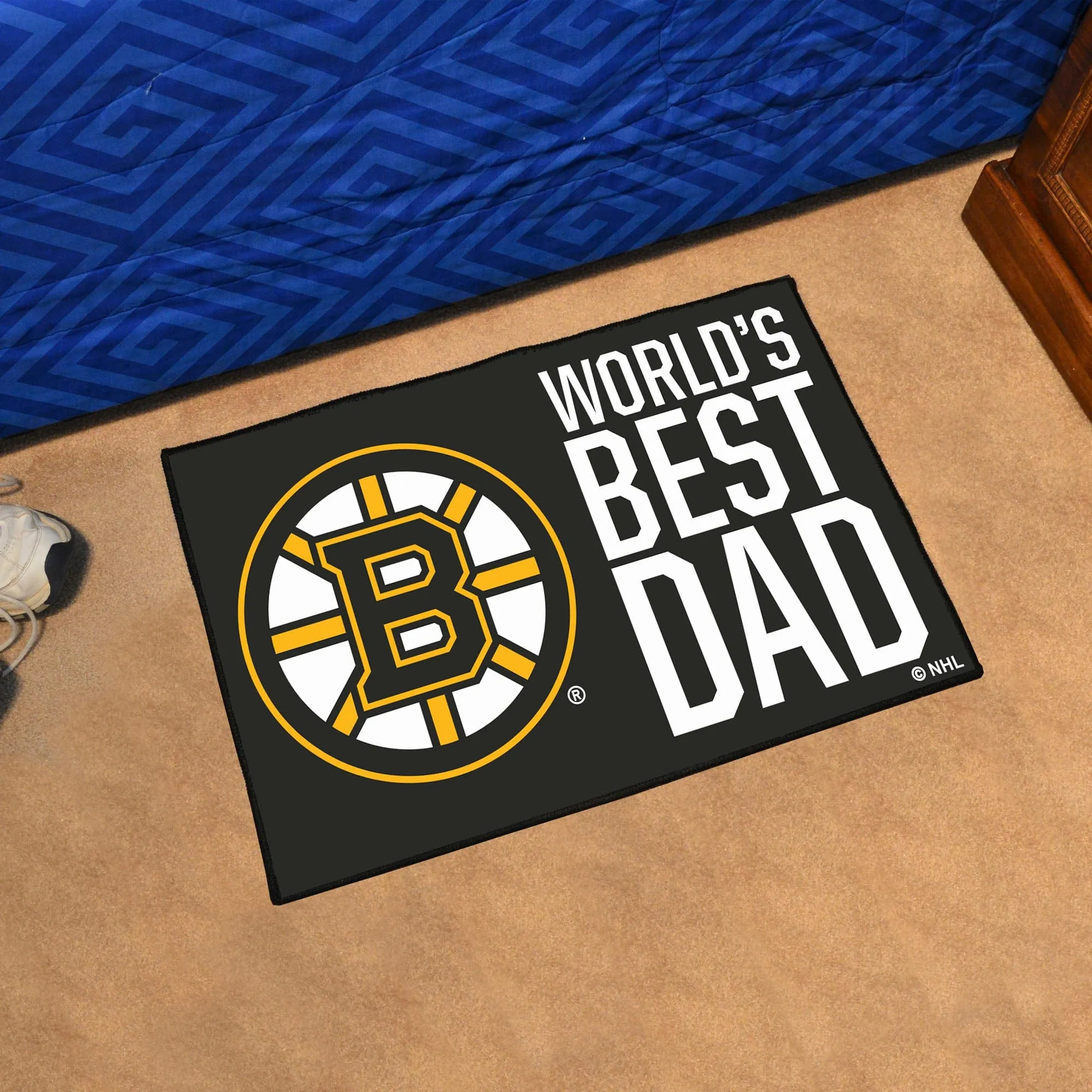 Boston Bruins Starter Mat Accent Rug - 19in. x 30in. World's Best Dad Starter Mat
