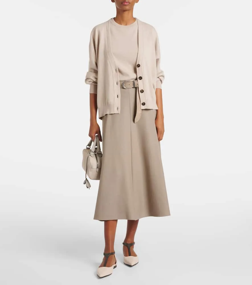 Brunello Cucinelli Monili leather flats