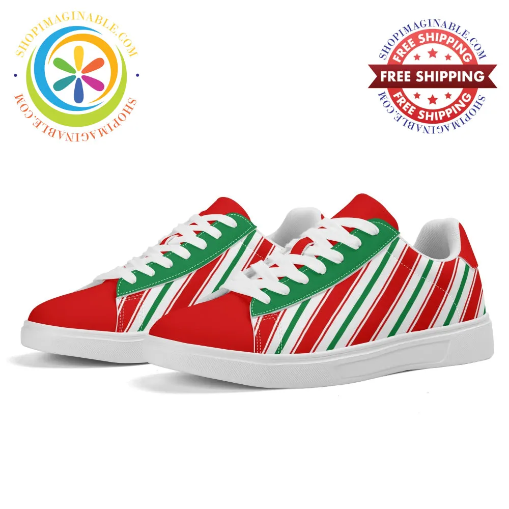 Candy Cane Skateboard Shoes