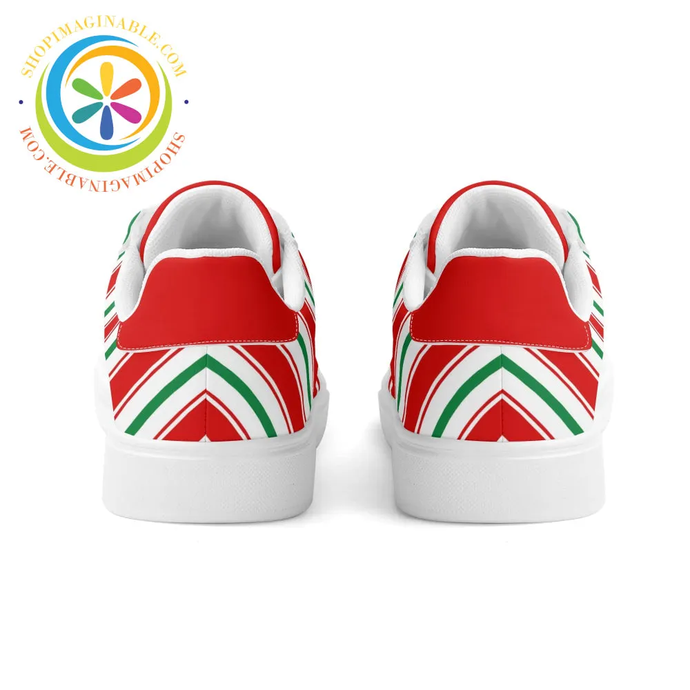 Candy Cane Skateboard Shoes