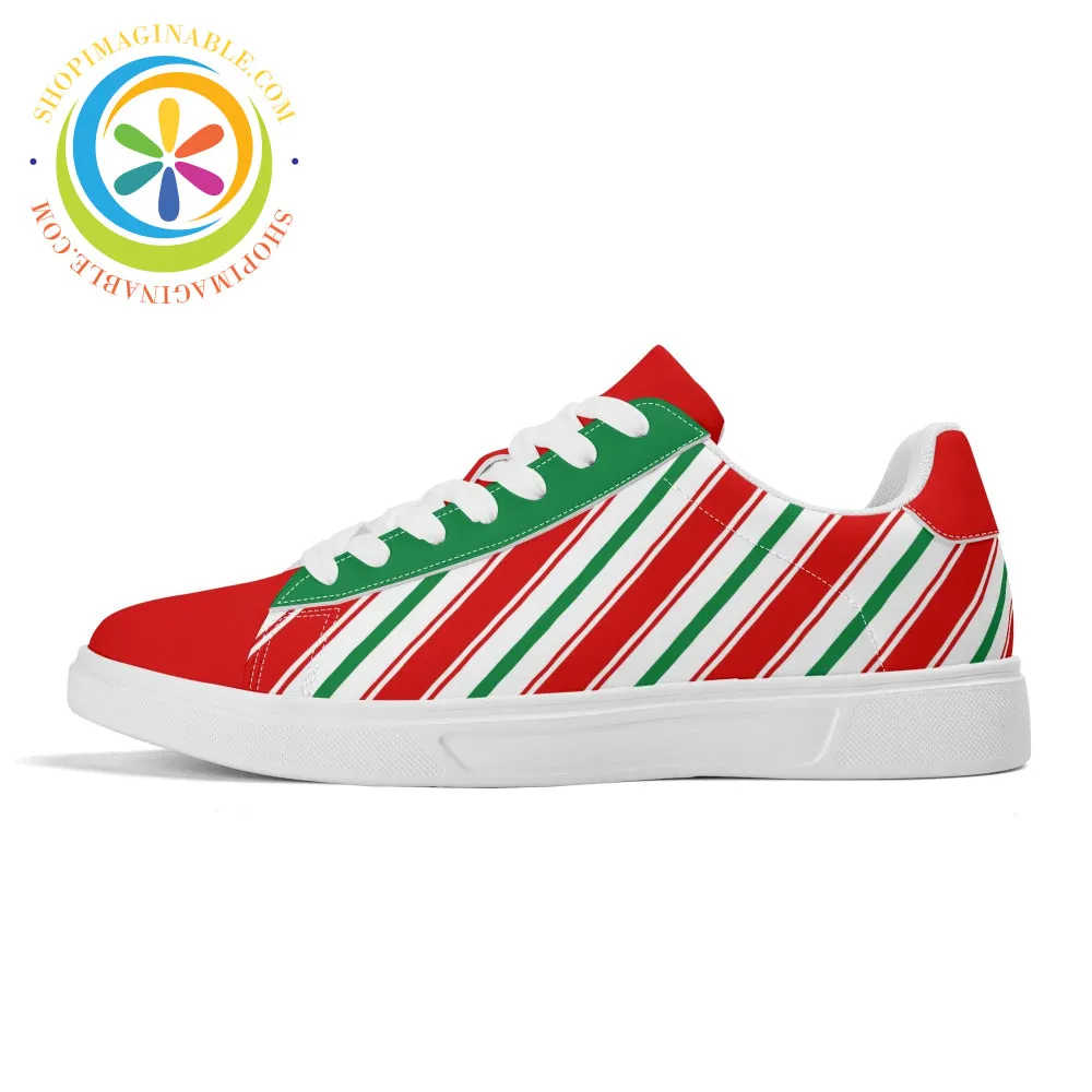 Candy Cane Skateboard Shoes