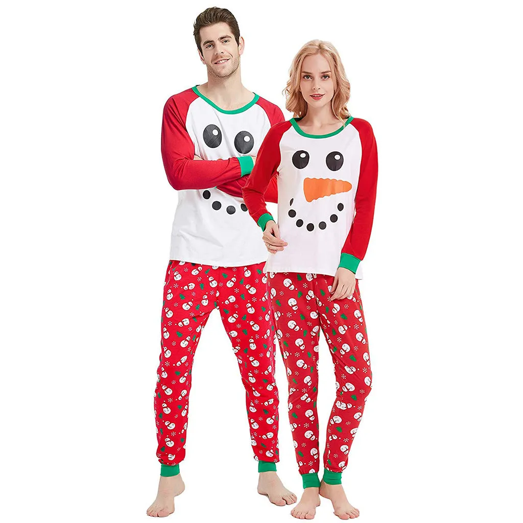 Christmas Pajamas Matching Family Pyjamas Parent-Child Suit Home Pajamas Two-Piece Set