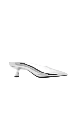 Chrome Pointed Mule