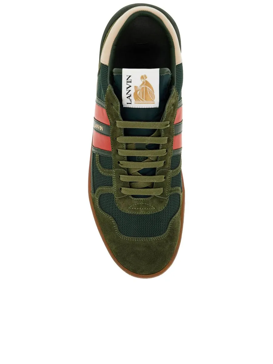 Clay Mesh And Leather Sneakers