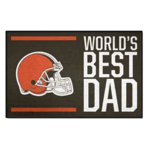 Cleveland Browns Starter Mat Accent Rug - 19in. x 30in. World's Best Dad Starter Mat