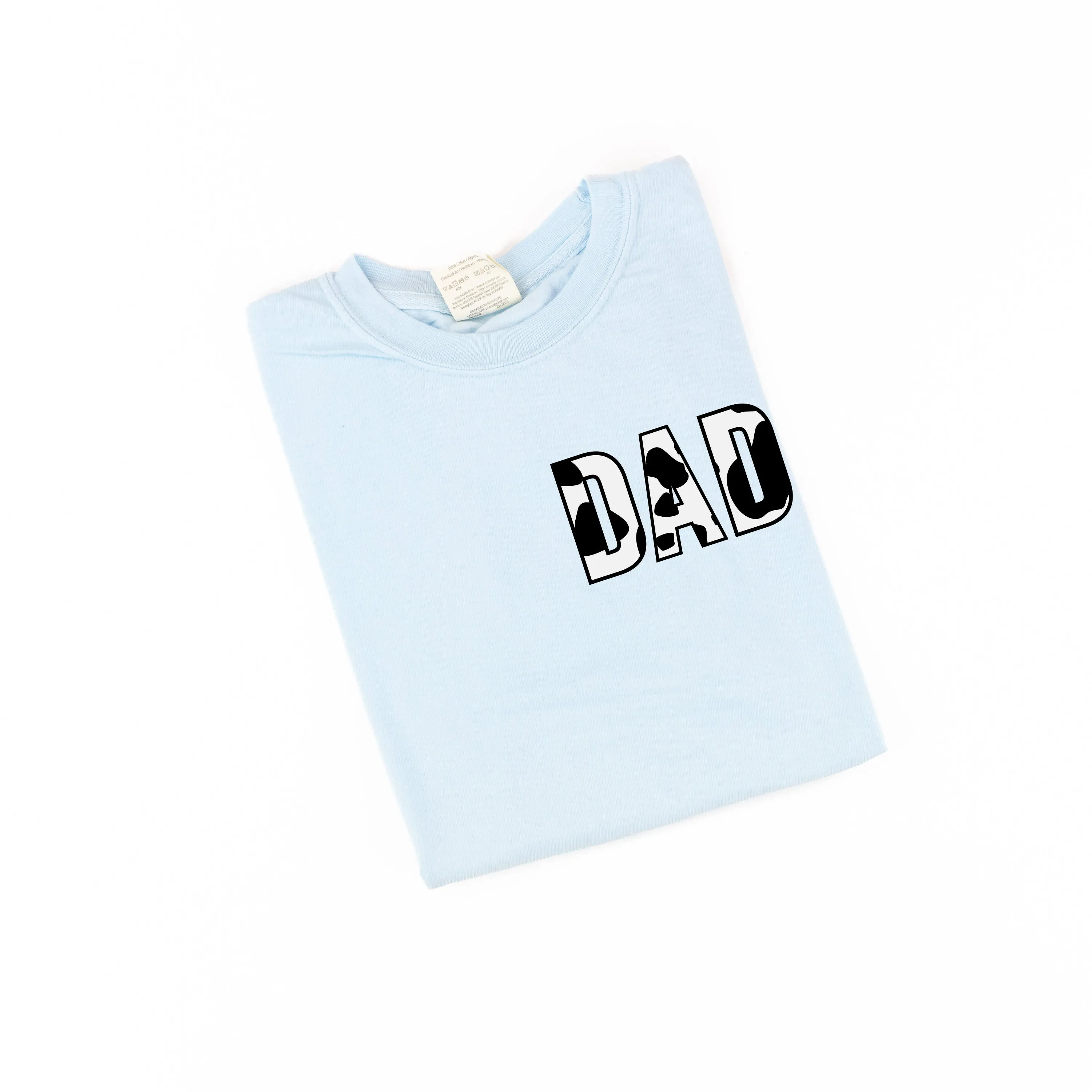 DAD - Cow Print - SHORT SLEEVE COMFORT COLORS TEE