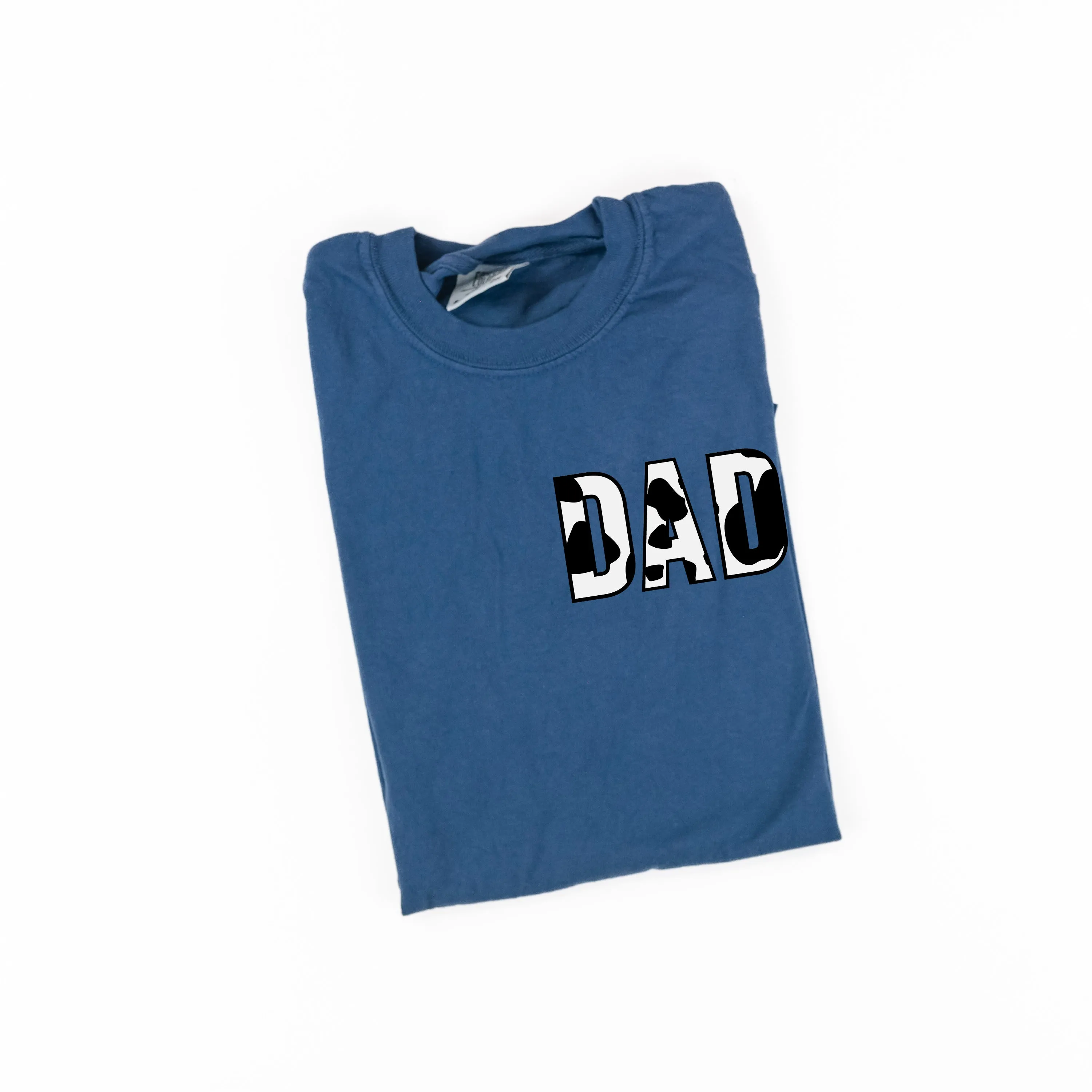 DAD - Cow Print - SHORT SLEEVE COMFORT COLORS TEE