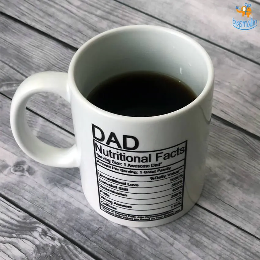 Dad Nutritional Facts Mug