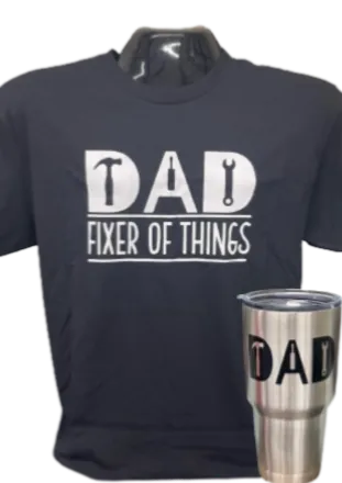 Dad Short Sleeve Shirt & Steel Mug Combo