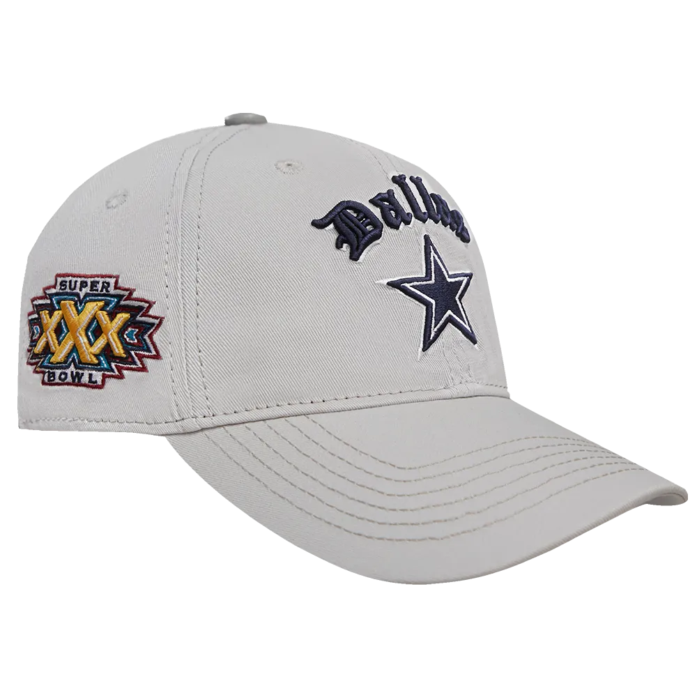 DALLAS COWBOYS OLD ENGLISH DAD HAT (GRAY)