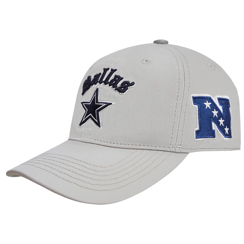 DALLAS COWBOYS OLD ENGLISH DAD HAT (GRAY)