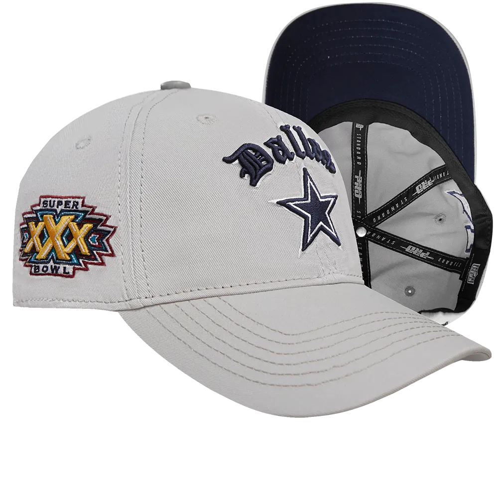 DALLAS COWBOYS OLD ENGLISH DAD HAT (GRAY)