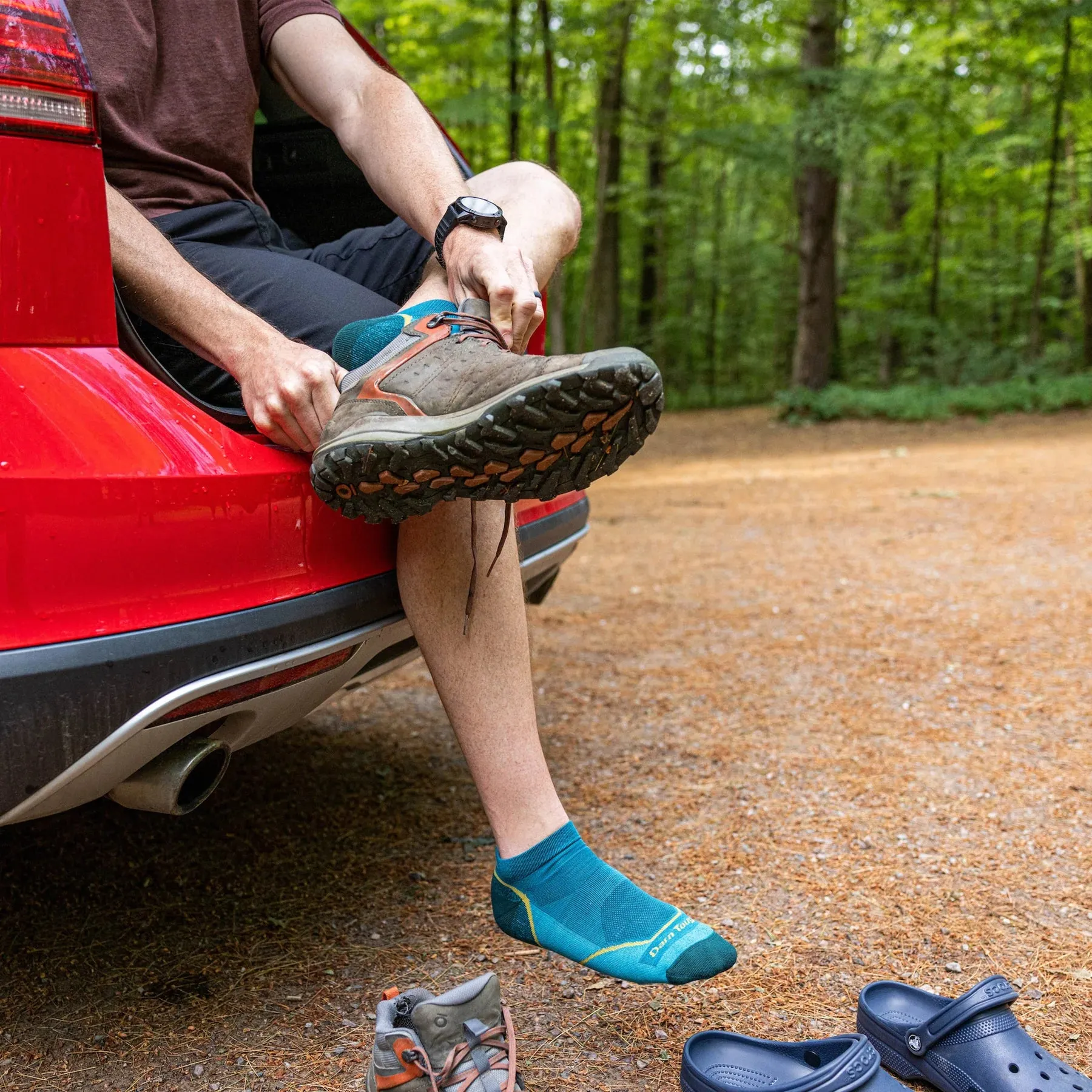 Darn Tough Men's Light Hiker No Show Lightweight with Cushion Socks