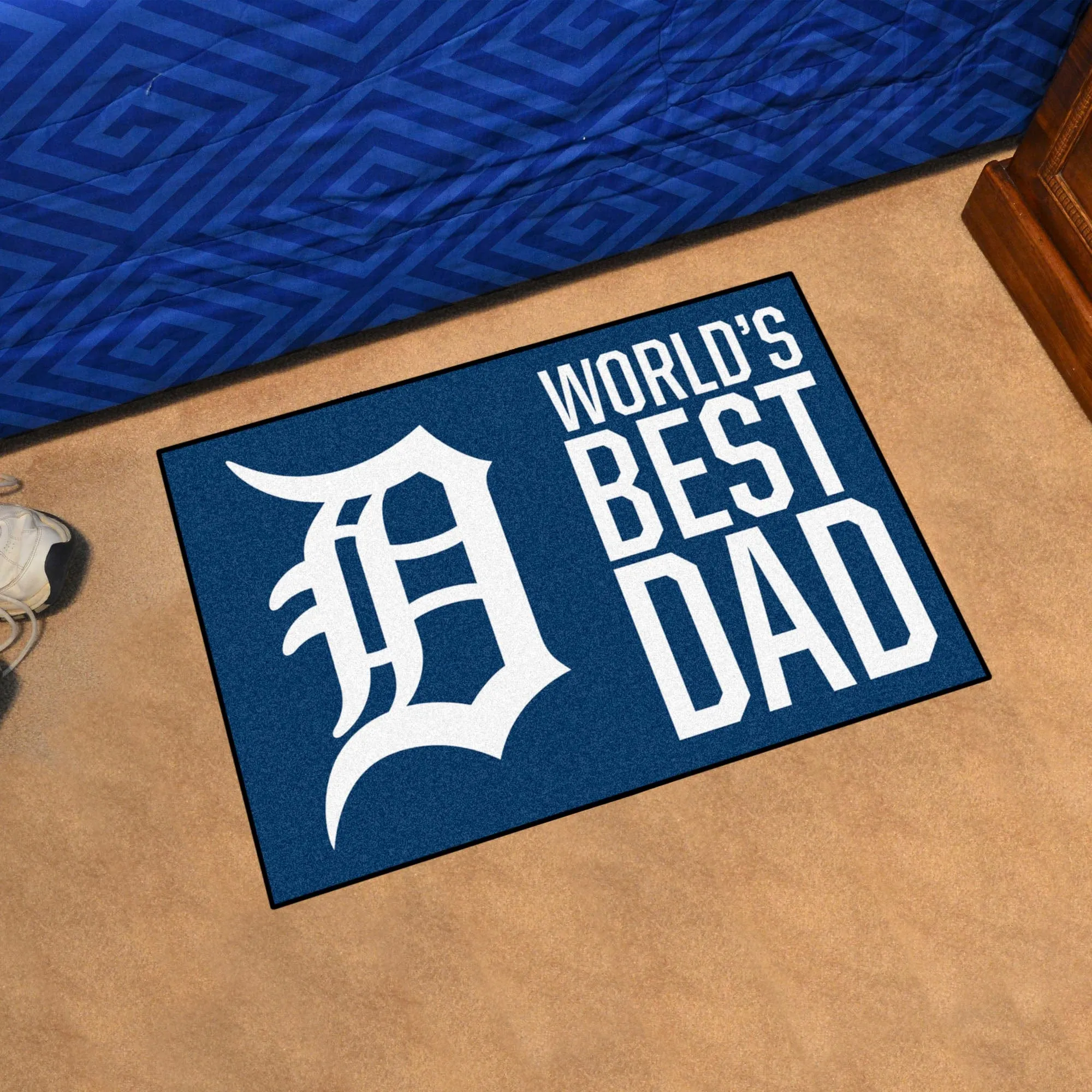 Detroit Tigers Starter Mat Accent Rug - 19in. x 30in. World's Best Dad Starter Mat