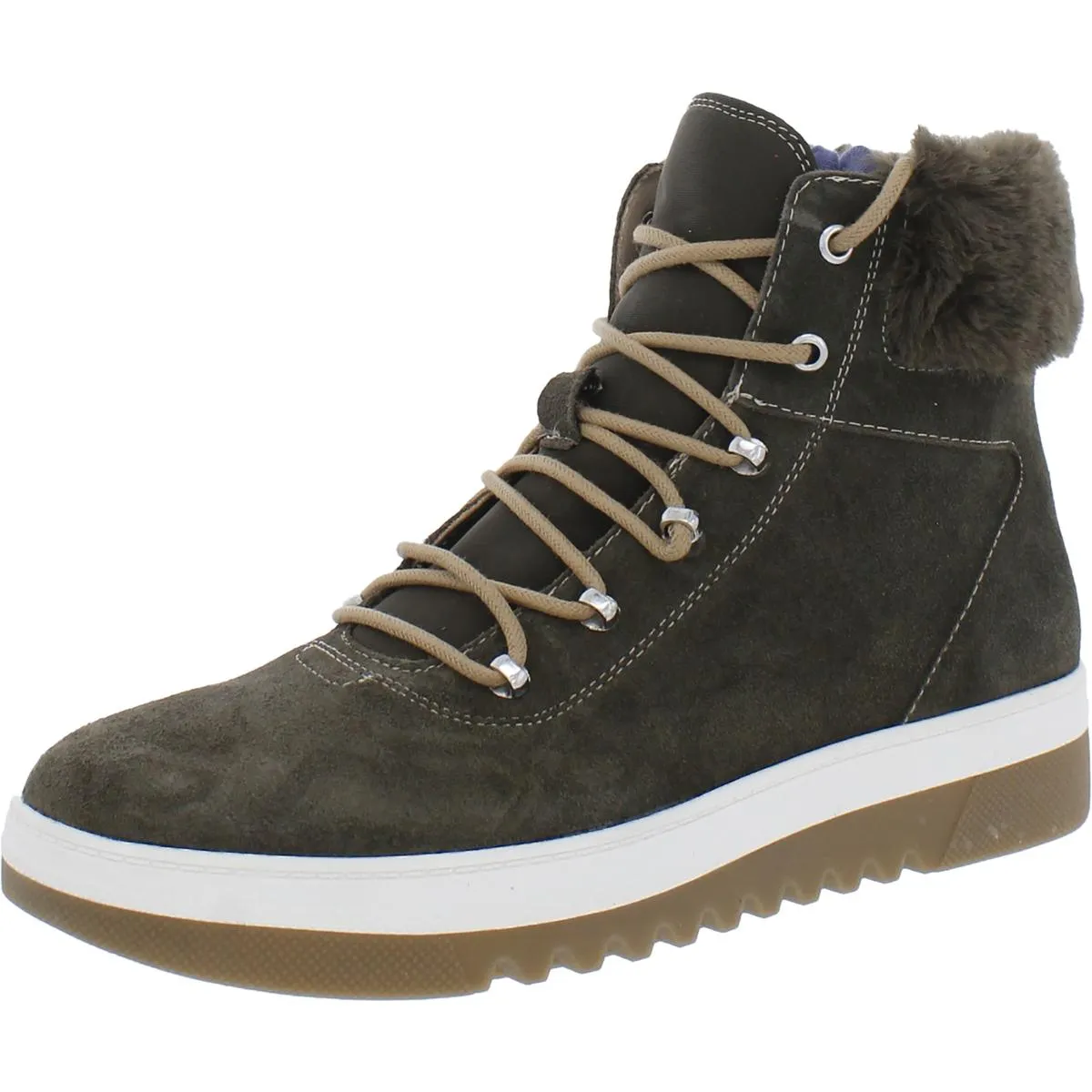 Dr. Scholl's Shoes Womens Gear Up Lace up Shearling Boots