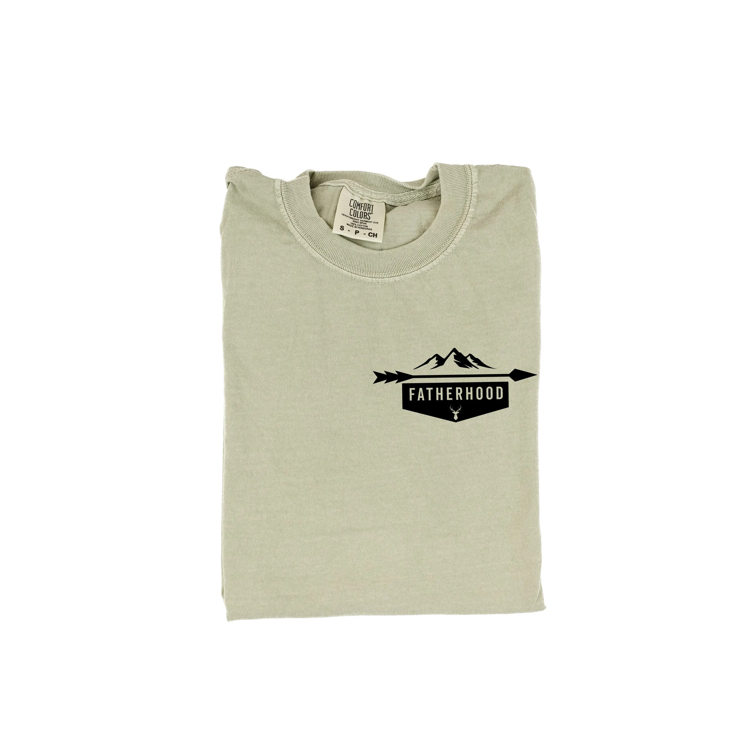 FATHERHOOD - ARROW - Pocket Design - SHORT SLEEVE COMFORT COLORS TEE
