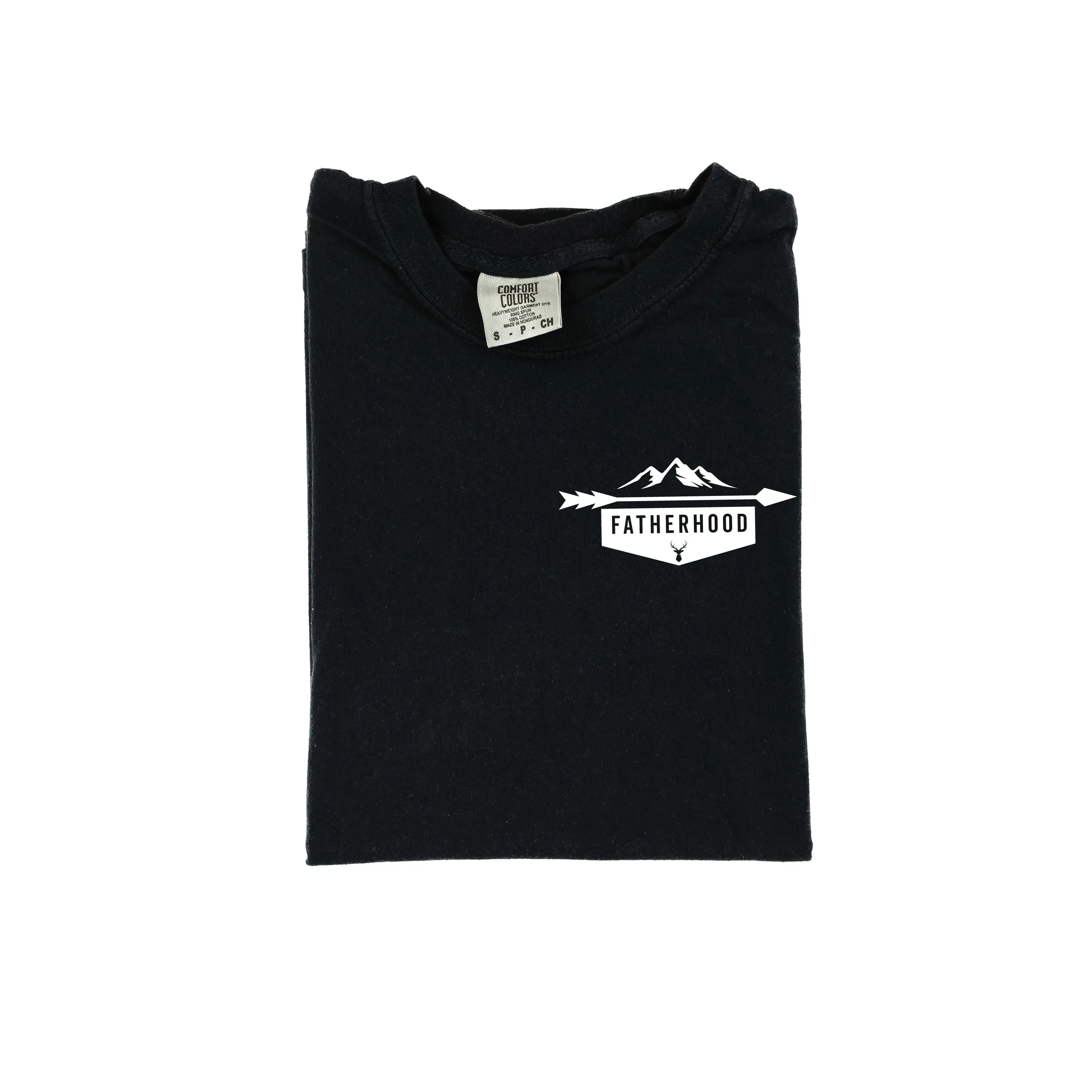 FATHERHOOD - ARROW - Pocket Design - SHORT SLEEVE COMFORT COLORS TEE
