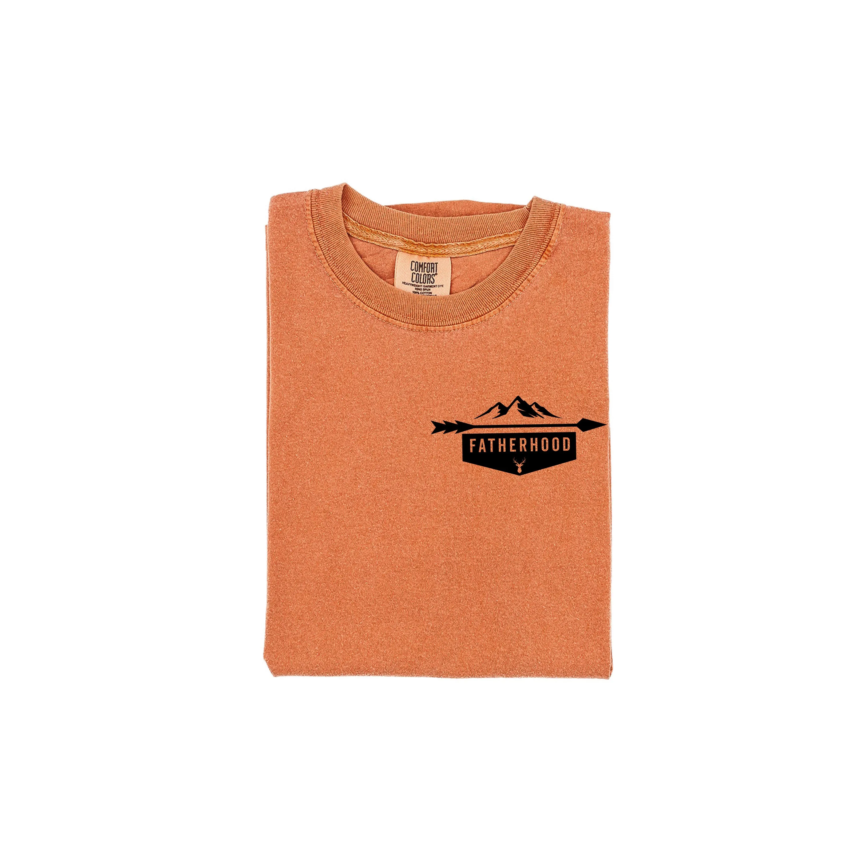 FATHERHOOD - ARROW - Pocket Design - SHORT SLEEVE COMFORT COLORS TEE