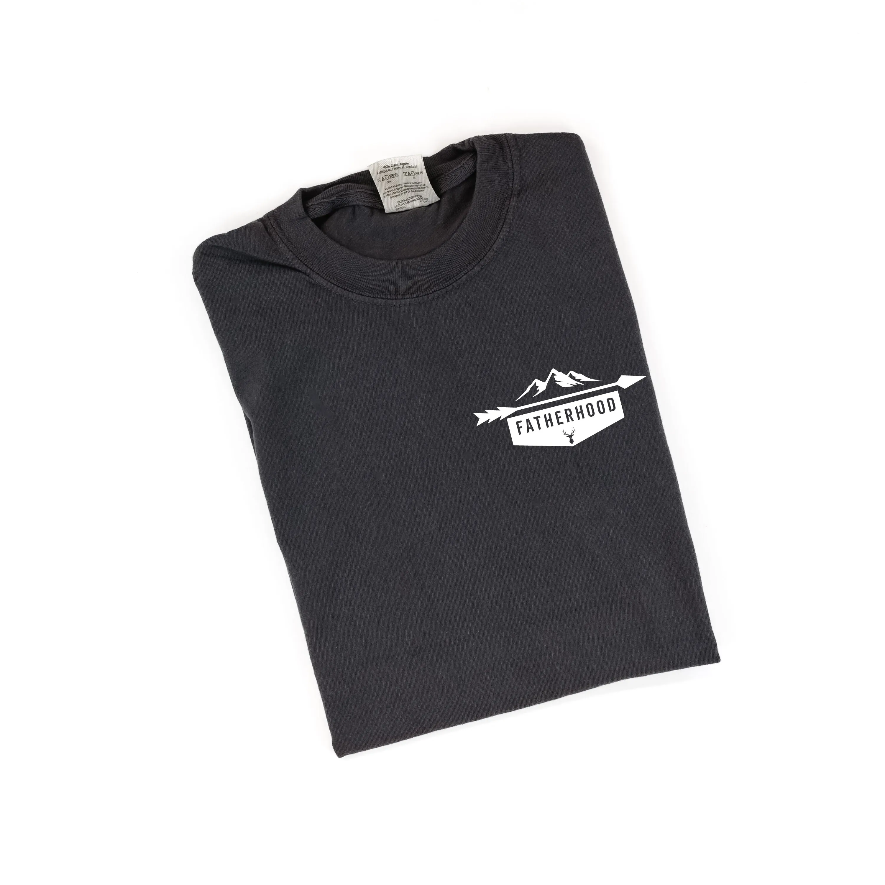 FATHERHOOD - ARROW - Pocket Design - SHORT SLEEVE COMFORT COLORS TEE