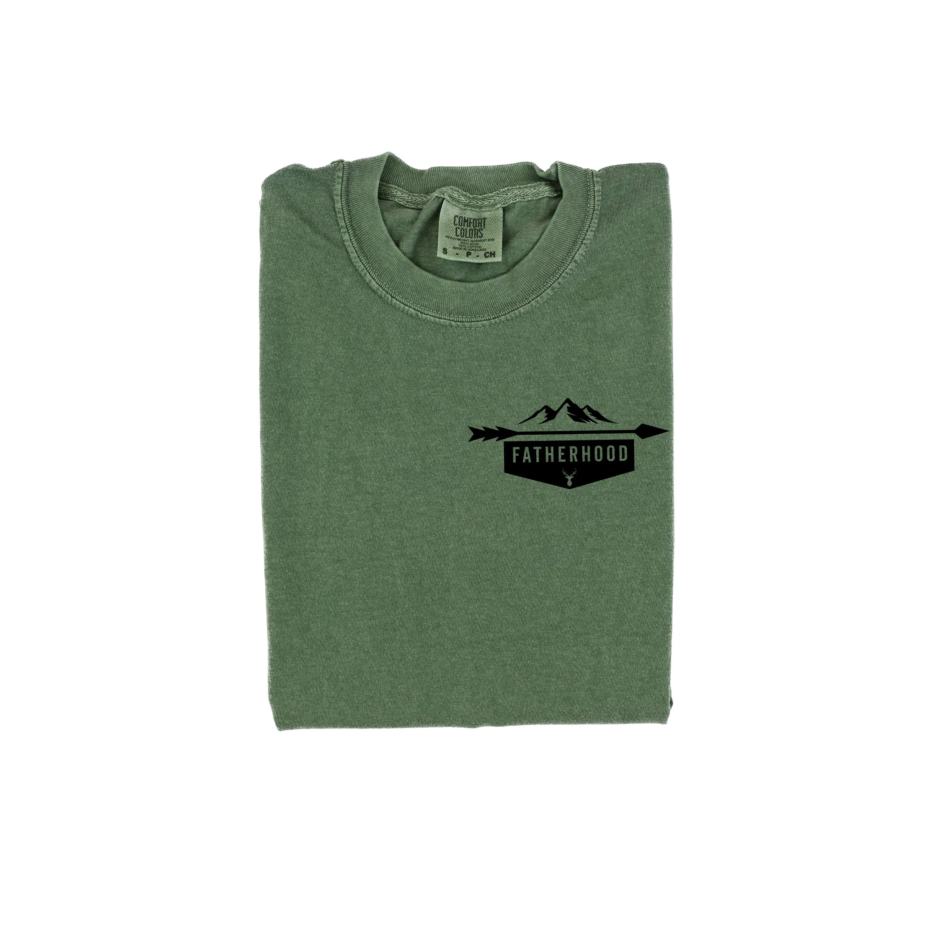 FATHERHOOD - ARROW - Pocket Design - SHORT SLEEVE COMFORT COLORS TEE