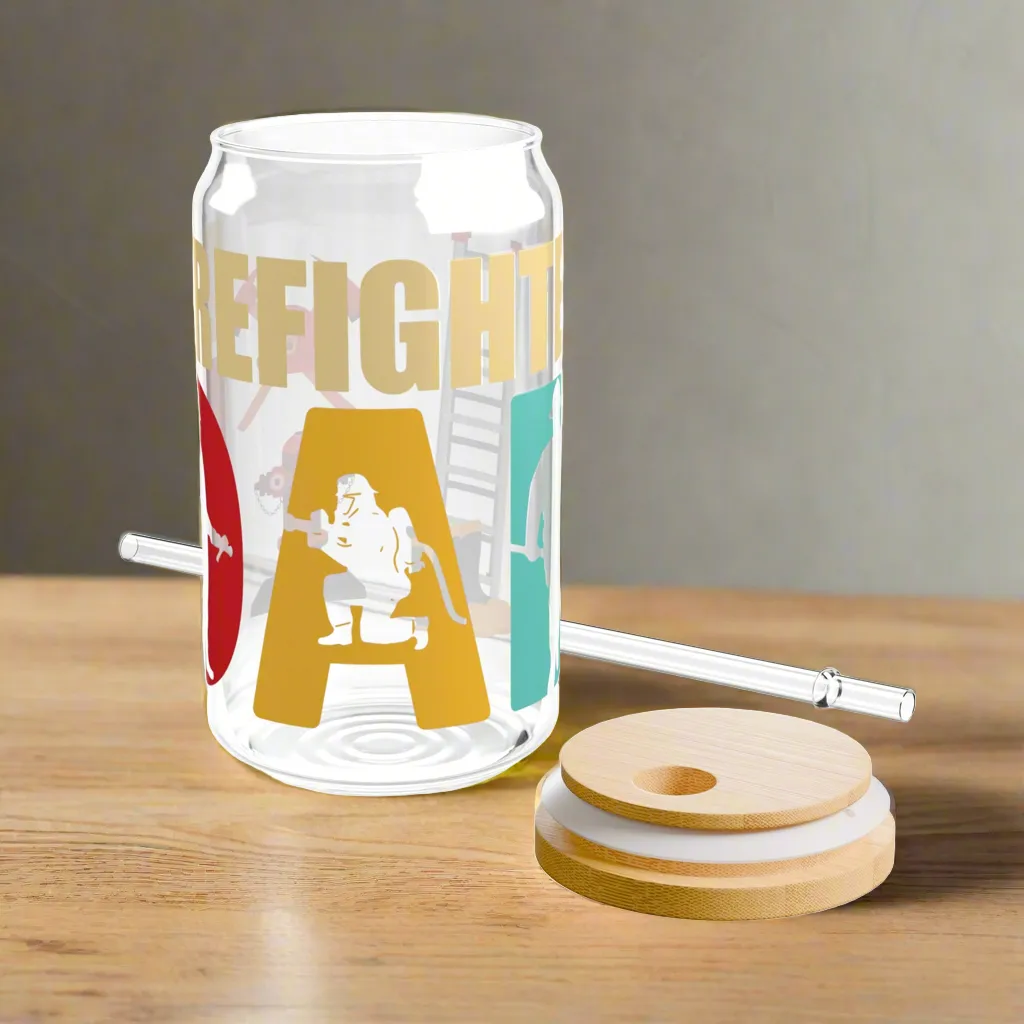 Firefighter Dad | Sipper Glass, 16oz